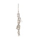 Suspensão de bóias de madeira branca 18x18x116 cm Suspensão de bóias de madeira branca 18x18x116 cm