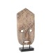 Masque sur socle en bois naturel 24.5x12.5x58.5 cm Masque sur socle en bois naturel 24.5x12.5x58.5 cm