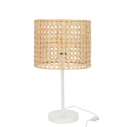 Lampada da tavolo in metallo naturale 29x29x51.5 cm