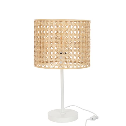 Lampada da tavolo in metallo naturale 29x29x51.5 cm