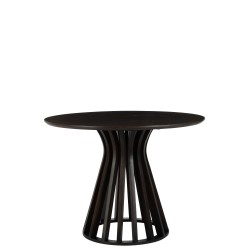 Table ronde en Bois Noir 110x110x76cm