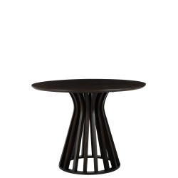 Table ronde en Bois Noir 110x110x76cm