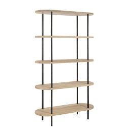 Étagère 5 niveaux en Bois Naturel 105x40x117cm