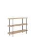 Consola de 3 pisos en Madera Natural 140x40x98cm