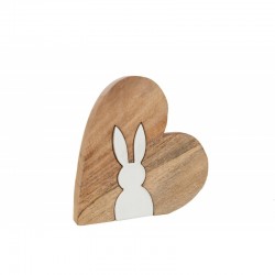Puzzle de conejo de madera blanco 22.5x3x22.5 cm