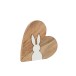 Puzzle de conejo de madera blanco 22.5x3x22.5 cm