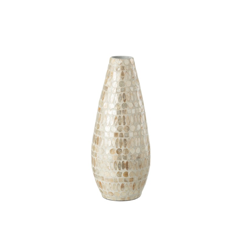 Vase en bois beige 17x17x47.5 cm Vase en bois beige 17x17x47.5 cm