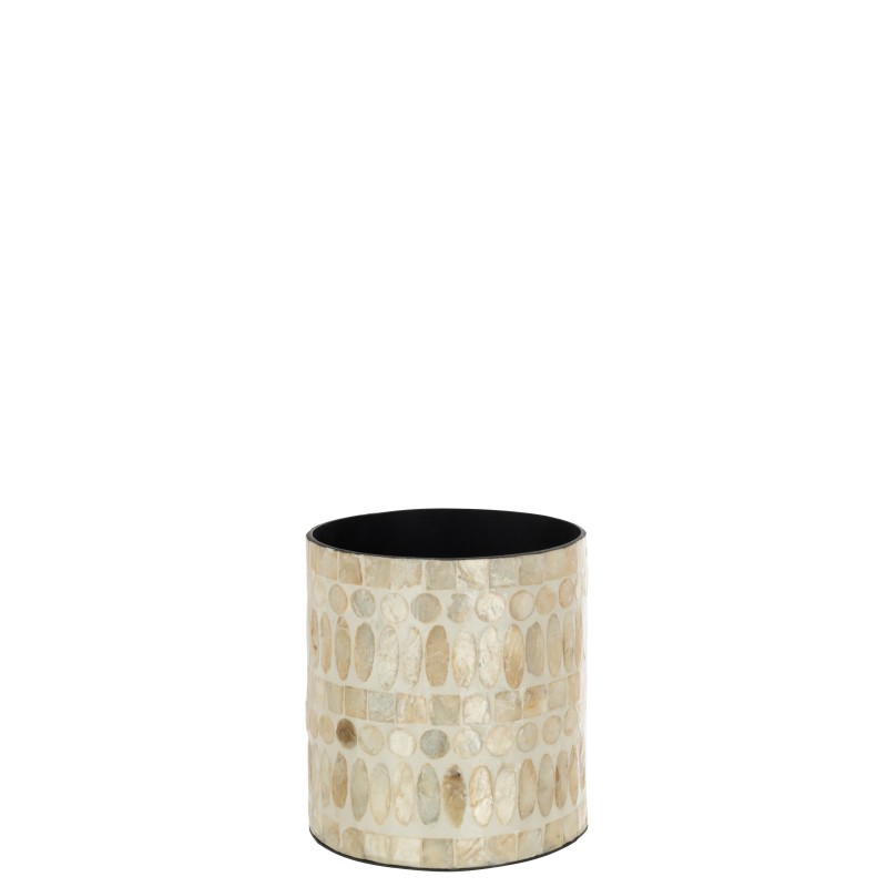 Vaso da fiori in legno beige 14x14x15cm Vaso da fiori in legno beige 14x14x15cm