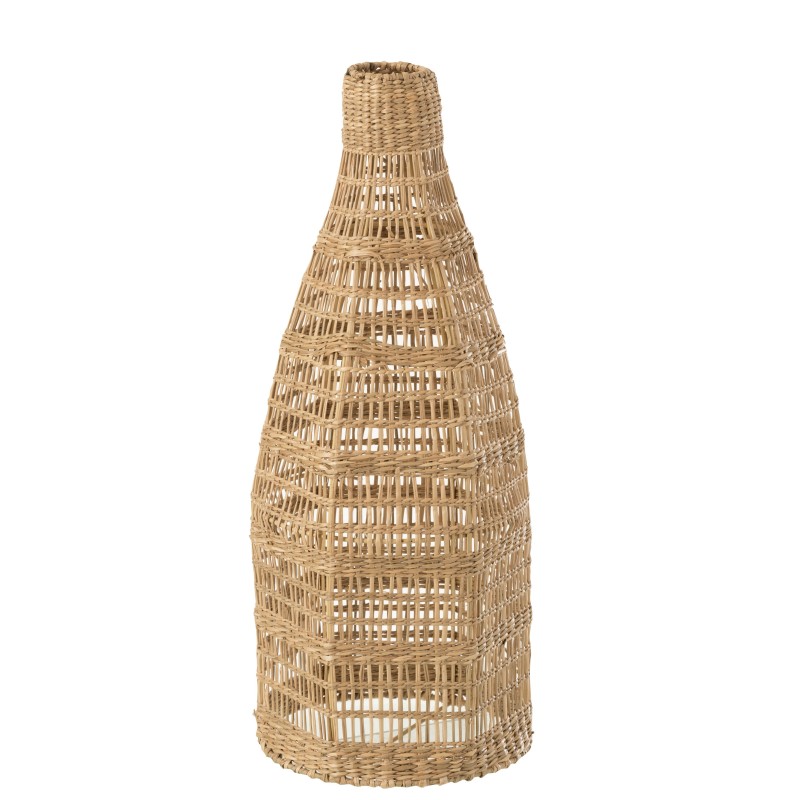 Suspension en forme de bouteille en roseau naturel 20x20x50cm