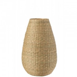 Vase large en bois naturel 25x25x46 cm