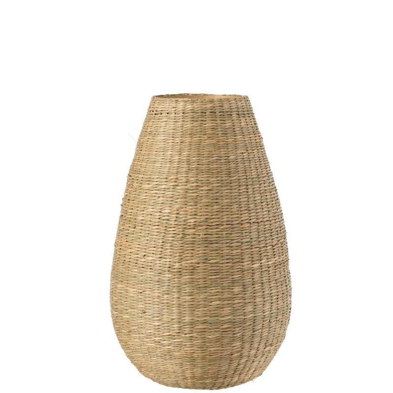 Jarrón grande de madera natural 25x25x46 cm Jarrón grande de madera natural 25x25x46 cm
