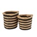 Set de 2 paniers en bois naturel 46x37x36.5 cm Set de 2 paniers en bois naturel 46x37x36.5 cm