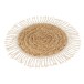 Sous-plat rond en textile brun blanc 51x51x1.5 cm Sous-plat rond en textile brun blanc 51x51x1.5 cm
