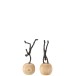 Lote de 2 figuras decorativas de acróbatas de madera 16x12x30 cm