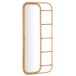 Espejo rectangular con escalera de madera natural de 180x80x3 cm