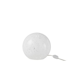 Lámpara de bola de vidrio blanco para colocar de 20x20x18 cm