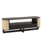 Meuble tv gamme milo en bois noir 140x41x51 cm Meuble tv gamme milo en bois noir 140x41x51 cm