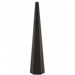Pied de lampe octogonale en bois noir 30x30x141 cm