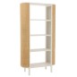 Etagere gamme milo en bois blanc 100x40x190 cm
