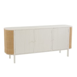 Buffet 3 portes gamme milo en bois blanc 180x46x80 cm