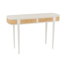 Console gamme milo en bois blanc 120x40x81 cm