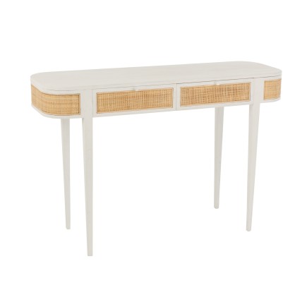 Console gamme milo en bois blanc 120x40x81 cm