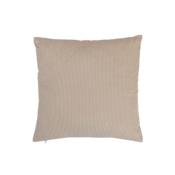 Coussin carré en velours beige 45x45cm