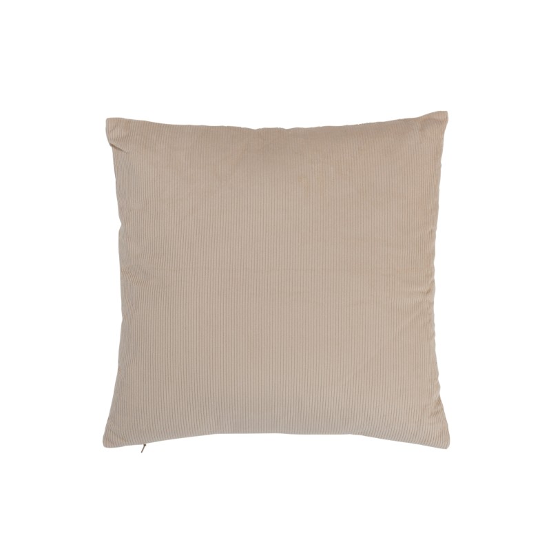 Coussin carré en velours beige 45x45cm