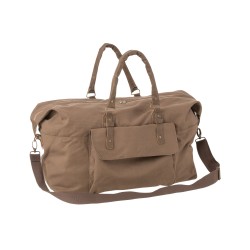 Sac de voyage avec sangle en coton marron 71x26x53 cm