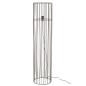 Lampe cylindrique sur pied en métal noir 14x14x59 cm
