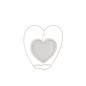 Cadre photo suspendu en forme de coeur en métal blanc 25x11x26 cm Cadre photo suspendu en forme de coeur en métal blanc 25x11x26 cm