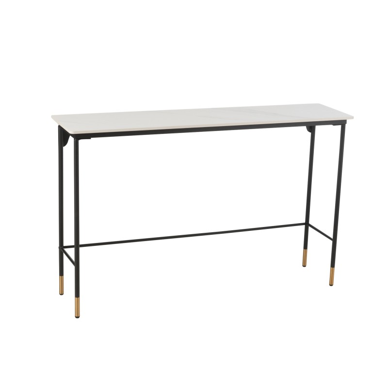 Consola de metal blanco de 120x30x76 cm
