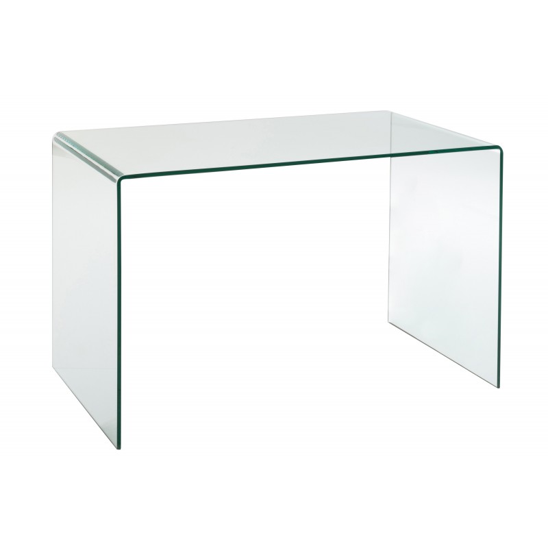 Bureau en verre transparent 120x70x75 cm
