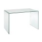 Bureau en verre transparent 120x70x75 cm