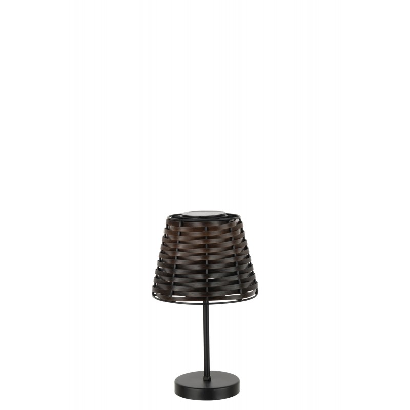 Lámpara de mesa de metal marrón de 20x20x31 cm