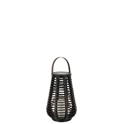 Farol Led de plástico marrón 17x17x27 cm