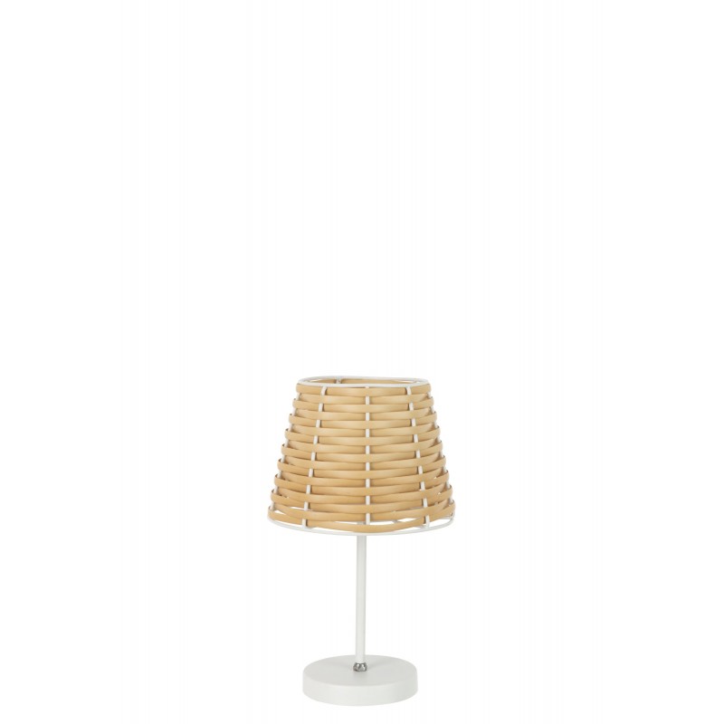 Lámpara de mesa de metal beige de 19x19x32 cm