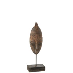 Statuette africaine en plastique marron 21x13x53 cm