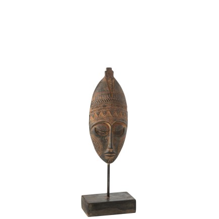 Statuette africaine en plastique marron 21x13x53 cm