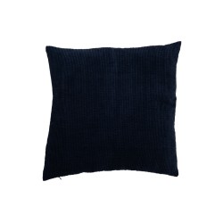 Coussin carré en velours marine 45x45cm