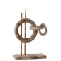 Décoration cercle en bois naturel 42x11x62 cm