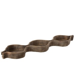 Plato de madera natural de 86x21x6 cm