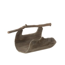 Décoration tronc en bois naturel 45x22x17 cm