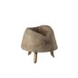 Macetero con soporte de madera natural de 17x17x17 cm Macetero con soporte de madera natural de 17x17x17 cm