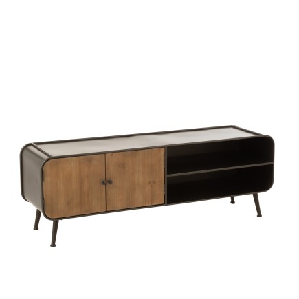 Mueble de TV con 1 cajón de metal natural de 150x40x52 cm
