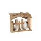 Crèche de Noël en bois beige 26x12x22cm Crèche de Noël en bois beige 26x12x22cm
