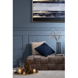 Coussin carré en velours marine 45x45cm