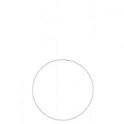 Objeto decorativo círculo sobre pie blanco de metal blanco 60x1x60 cm