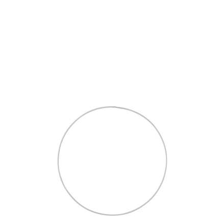 Objet déco cercle sur pied blanc en métal blanc 60x1x60 cm
