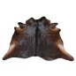 Tapis peau de vache marron foncé 214 x 240 cm